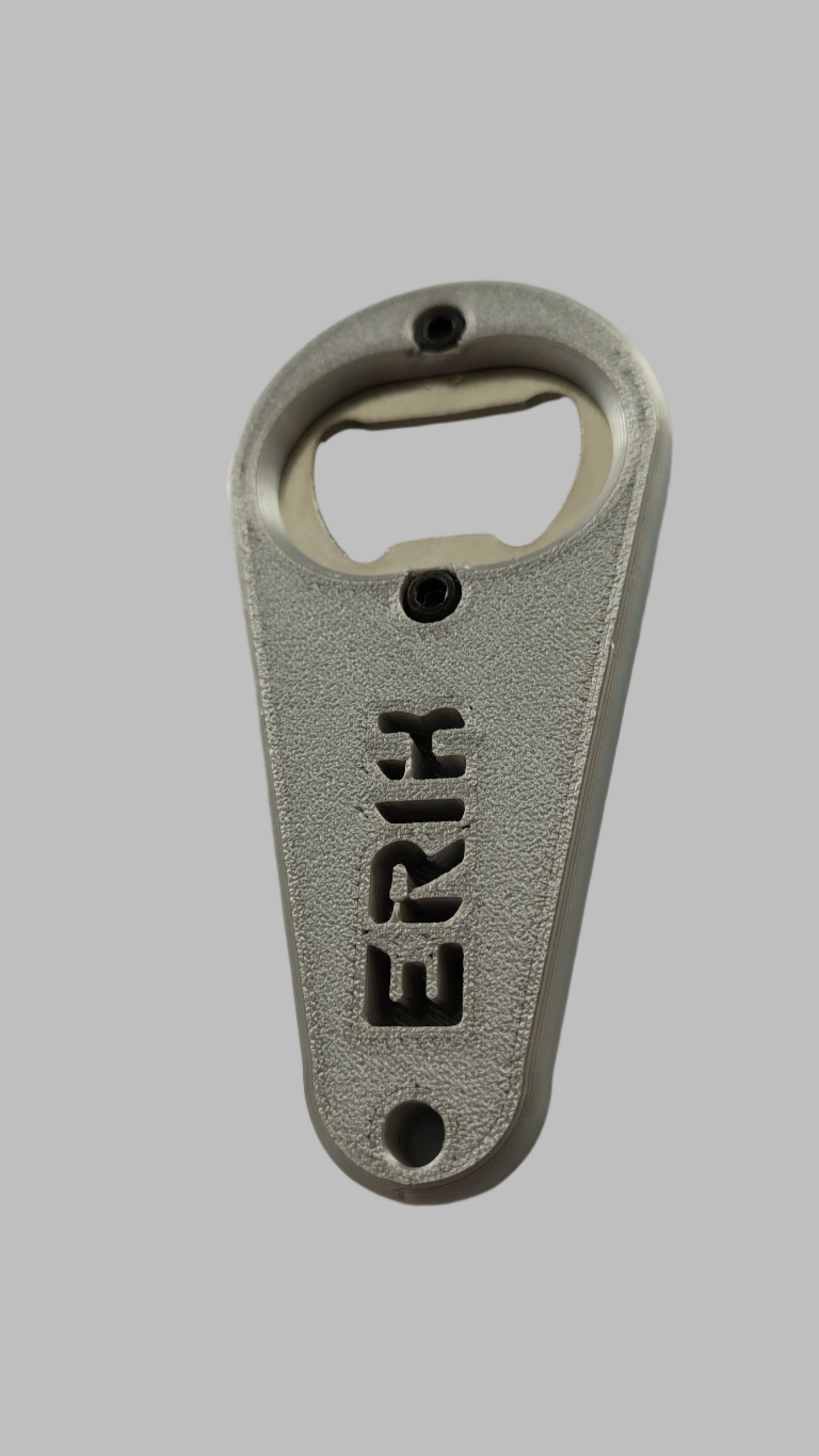 Personalised bottle opener, keyring.